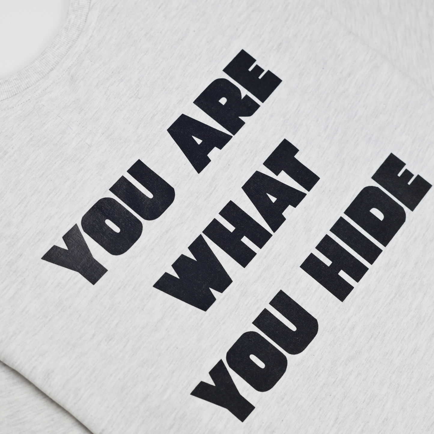 SLOGAN T-SHIRT - LIGHT GREY