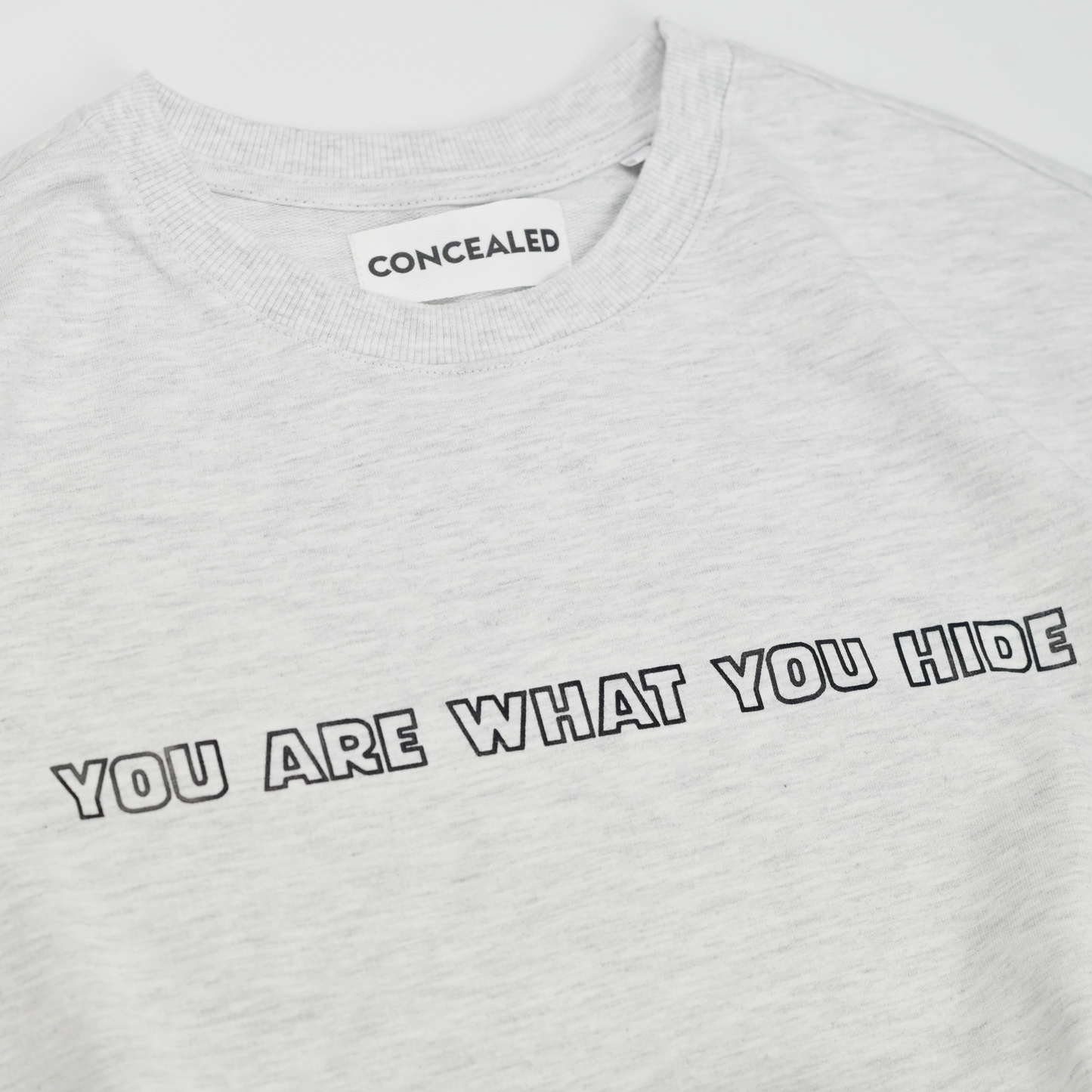 SLOGAN T-SHIRT - LIGHT GREY